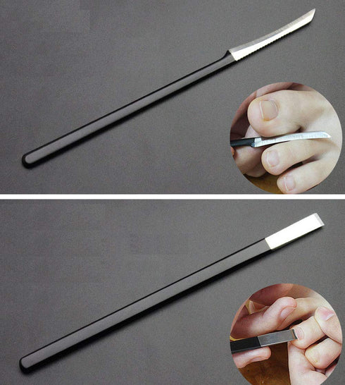 Pedicure Knife Set, 4Pcs Professional Stainless Steel Ingrown Toenail Tools with Storage Bag