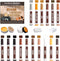22PCS Furniture Markers Touch Up Kit, 16 Color Wood Markers with Beeswax Wood Putty Filler for Repairs