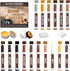 22PCS Furniture Markers Touch Up Kit, 16 Color Wood Markers with Beeswax Wood Putty Filler for Repairs