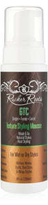 Rucker Roots Texture Styling Mousse for Natural Styles, Wash & Go, Wet or Dry Styles, Heat Styling