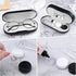 MoKo Double Eyeglass Case - Contact Lens Case with Mirror & Tweezers, 2 in 1 Portable Contact Lens Box Holder for Men &