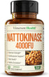Nattokinase Supplement, 4000 FU, 60 Capsules - Japanese Natto Superfood for Balanced Circulation & Heart Health