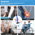 HOOMTREE 39 Inch Long Leg Lifter Strap with Padded Handgrips and Foot Loop,Rigid Leg Lifter Hip&Knee Replacement