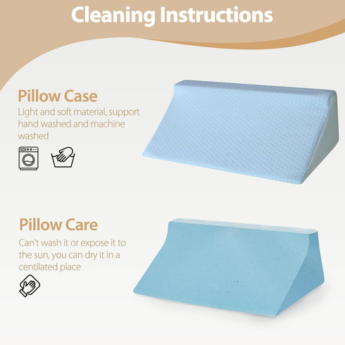 Wedge Pillow for Side Sleeping, Memory Foam Back Pillow Positioners for Side Sleeper, Preventing Bedsores, After