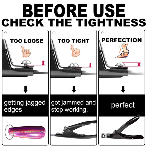 Nail Tip Clipper Edge Cutter Adjustable Stainless Steel Trimmer for Salon Home Art, Beauty Design DIY