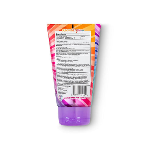 Seastar Sparkle - Rainbow Party Cake Scented Glitter Sunscreen, SPF 50, Biodegradable, Kids Lotion, Made in USA