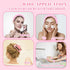 Wecoe Spa Headband and Wristband Set, Makeup Headband for Washing Face, Cute Pink Puffy Sponge Bubble Headband