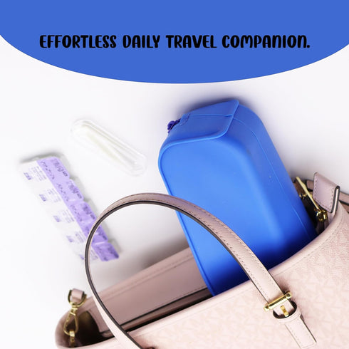 P-40 Daily Contact Lens Organizer, Disposable Lens Dispenser, Water-Resistant Silicone Case for Daily Lens