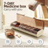 SAVN89 7 Day -Pill -Organizer with Removable -Daily Boxes Large Capacity BPA-Free Weekly Medicine Box, Transparent