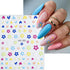 Flower Nail Art Stickers, 5D Embossed Self-Adhesive Decals, Spring Daisy Nail Design for Women Girls DIY Decoration