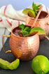 ZERRO Food Safe Solid Copper Straws Set of 4, 8.5 inch with Straight Cleaning Brush Included
