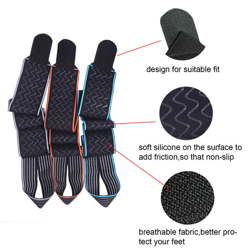 Adjustable Ankle Support Brace, Breathable Nylon Material, Super Elastic and Comfortable, 1 Size Fits All, Gray (1 Pair)