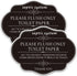 RAMIEYOO Designer Bathroom Signs Do Not Flush Rules for Septic System, Please Flush Only Toilet Paper, Great for Home,