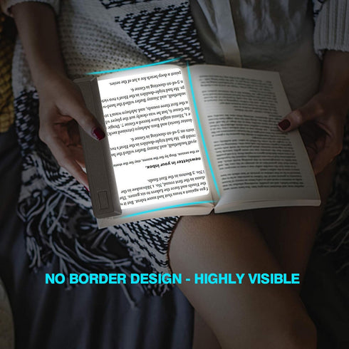 Full Page Magnifier - Ultra Bright 12 LEDs Handheld Magnifying Glass with Adjustable Brightness for Eye-Care and Reading
