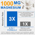 YIEEGCM 8-in-1 1000mg 90 Count Magnesium Complex High Absorption Magnesium Supplement with Glycinate Malate Citrate