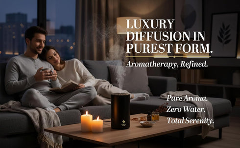 Sereneflow 3 Waterless Essential Oil Diffuser, battery-operated cordless aromatherapy diffuser with timer & mist