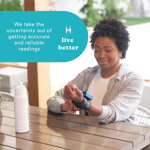 Homedics Blood Pressure Monitor - Automated Wrist Machine for Home Use, Stores up to 120 Readings
