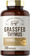 Carlyle Grass Fed Beef Thymus Supplement - 200 Capsules, 4200mg, Pasture Raised, Non-GMO & Gluten Free