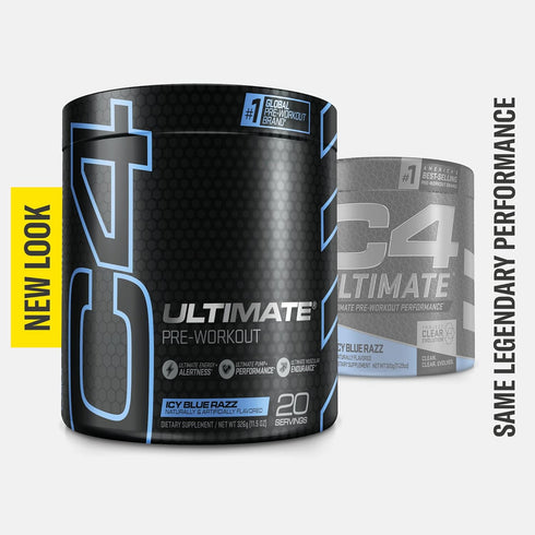 Cellucor C4 Ultimate Pre Workout Powder ICY Blue Razz, Sugar Free Energy Supplement, 20 Servings