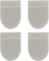 Felt Heel Cushion Pad 1/2" with Adhesive for Pain Relief - 2 Pairs (4 Pieces)