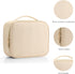 Vlando Large Toiletry Bag - Multi-compartment Travel Cosmetic Makeup Bag for Jewelry and Accessories, Beige