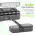 GyOnyx 2 7 Weekly Pill Organizer Times a Day, Portable Travel Day Morning and Night Pill Box, Black Daily Am Pm Pill