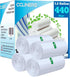 Small Trash Bags, 1.2 Gallon (5 Liter), 440 Count, Clear Plastic Wastebasket Can Liners for Home and Office