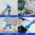 Neeklinny 13.5" 7" Multi-Purpose Window Squeegee with Handle, Rotating Window Cleaner for Glass, Shower Door, Car