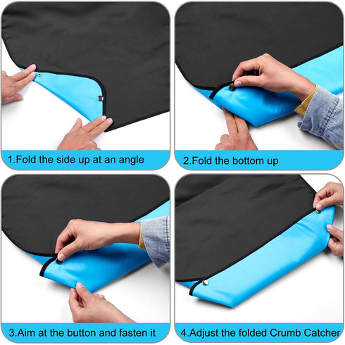 TOCKONIMN 7 packs Adult Bibs for Eating Women Washable - Senior Elegant Bib for Elderly with Crumb Catcher Reusable