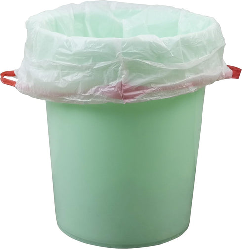 2.5 Gallon White Drawstring Trash Bags, 120 Counts, 2 Rolls
