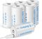 winbasic Rechargeable Lithium D Batteries with 4 in 1 USB-C Charging Cable 5600mWh