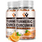 Turmeric Curcumin Gummies with Ginger & Black Pepper Extract - 2 Pack Vegan Tumeric Gummy Supplements for Joint Health