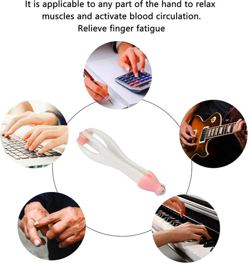 SinLoon 2-in-1 Finger Massager Handheld Steel Ball Run Tool for Blood Circulation and Stress Relief (Pink)