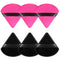 Pimoys 6 Pieces Powder Puff Face Soft Triangle Makeup Puff for Loose Powder, Velour Foundation Blender Sponge (Black,
