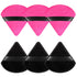 Pimoys 6 Pieces Powder Puff Face Soft Triangle Makeup Puff for Loose Powder, Velour Foundation Blender Sponge (Black,