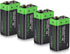 9V Lithium Battery - 9 Volt Lithium Battery 1200mAh for Smoke Detector, Fire Alarm, 4 Pack