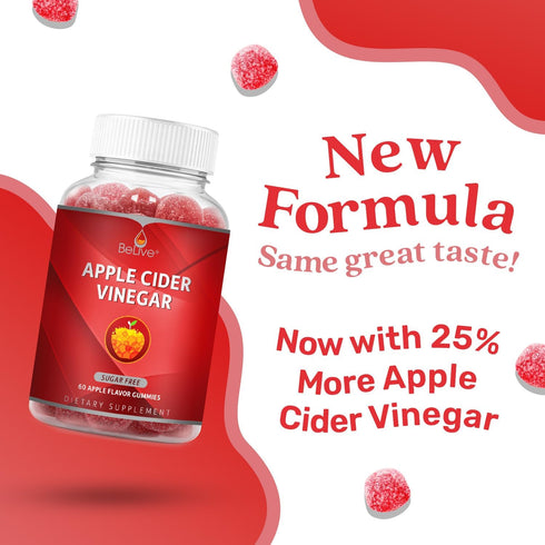 Gummies Gummies (120 2 Pack BeLive Apple Cider Vinegar Sugar Free Great for Digestion & Healthy Diet - Gluten Free, No