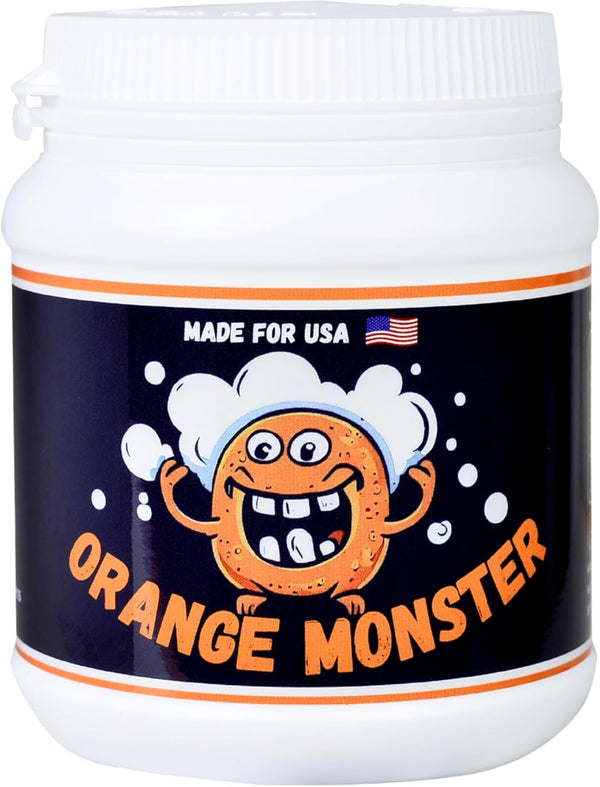 Orange Monster Simple Powder 2 Glass Cleaner, 1lb Jar, No Shaking, No Scrubbing, No