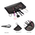 patu Zipper Mesh Bags, Long Case, 5 Pieces, Black Travel Toiletry Kit Set, Beauty Makeup Cosmetic Accessories Organizer