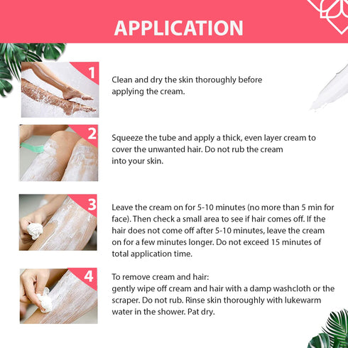 Intimate Hair Removal Cream for Women, Painless Depilatory Cream for Underarms, Private Parts, Sensitive Formula