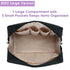 Large Black Makeup Bag - Zipper Pouch Travel Cosmetic Organizer for Women