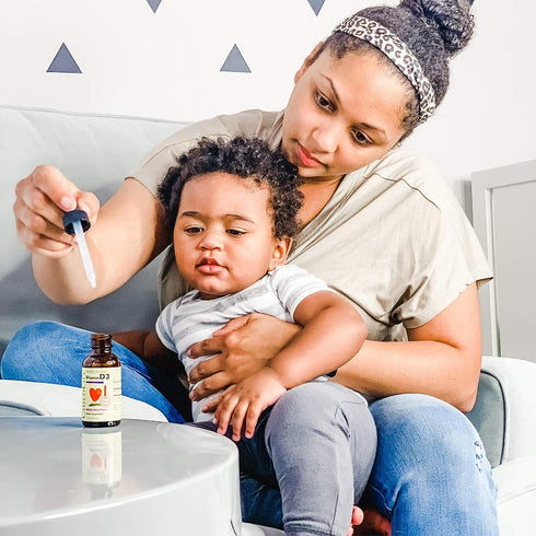 CHILDLIFE ESSENTIALS Vitamin D3 Drops, 500 IU, Natural Berry, 1 Fl Oz, Immune & Bone Health for Infants
