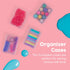 IRIS USA Cosmetic Train Case Nail Polish Organizer with 4 Inner Cases, 2-Pack Portable Storage Box for 44 Bottles -