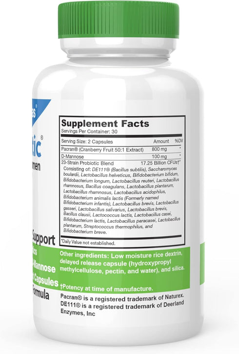 DrFormulas Cranberry Probiotics for Women, Vaginal Health & Urinary Tract, 60 Capsules