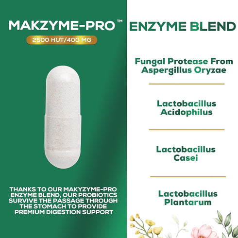 Digestive Enzymes with Probiotics - 120 Capsules | Probiotic Multi Enzymes for Digestive Health & Bloating Relief