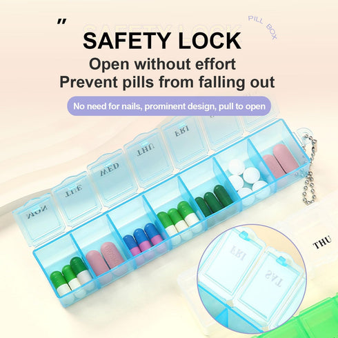 Wopanxye 5 7 7 Oil(5 Pcs Days Travel Pill Dispenser, Weekly Compartment Pill Box, Mini Portable Medicine Organizer