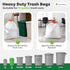LIMELINEN 200 Count, 13-gallon 0.9 Commercial Tall Kitchen Trash Bags with Drawstring, Trash Bag of mil Thickness, Leak