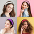 Wecoe 10pcs Satin Headbands, 1.3 Inch Wide Girls Red White Pink Purple Non Slip Fashion Hair Bands
