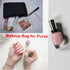 Small Black Makeup Bag for Purse, Vintage Cosmetic Pouch, PU Leather Mini Zipper Clutch, Travel Lipstick Holder
