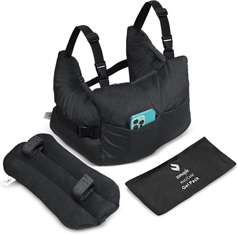 Zomaple Mastectomy Recovery Pillow + Strap, Gel Pack & Seat Belt Cover